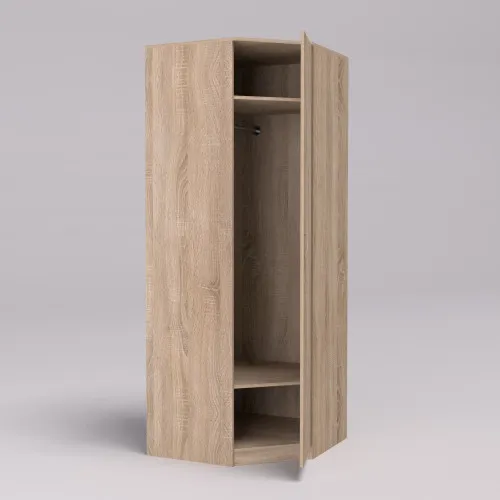 Тумба офисная F-2 угловая, Дуб Сонома, 800/800/2100