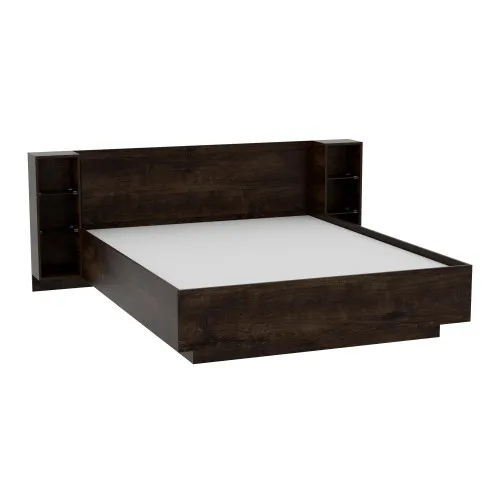 Кровать Кристалл №1 двуспальная, Дуб Конкордия, 2035х1976х850