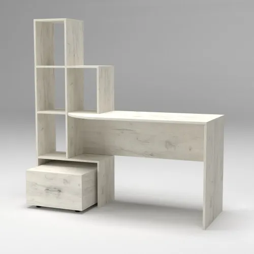 Стол письменный СП-1 №2, Дуб Крафт Белый, 1500/550/1500