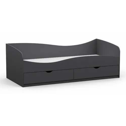 Кровать односпальная L-11, Антрацит, 2030х937х680