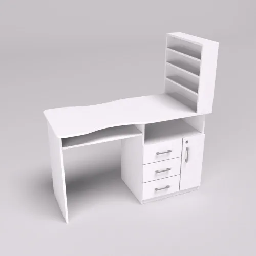 Стол маникюрный СМ-1, Белый, 1230/550/1264