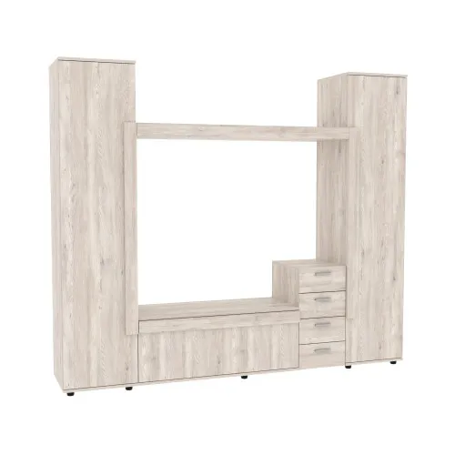 Стенка в гостиную под ТВ Эхо-2, Дуб Сонома, 2160х420х1850