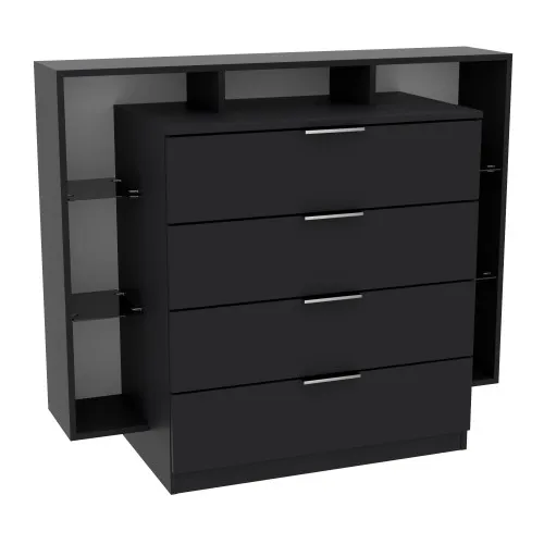 Комод Кристал, Антрацит, 1200/450/1000