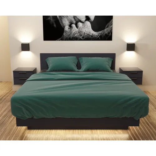 Кровать Кристалл №2 двуспальная, Антрацит, 2035х1432х850