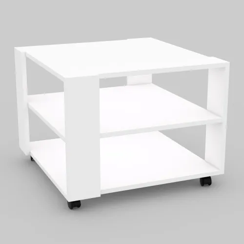 Стіл журнальний Квант №4, Білий, 600/600/450