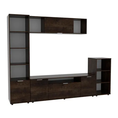 Стенка в гостиную Ketrin-4, Дуб Конкордия, 2440х425х1880