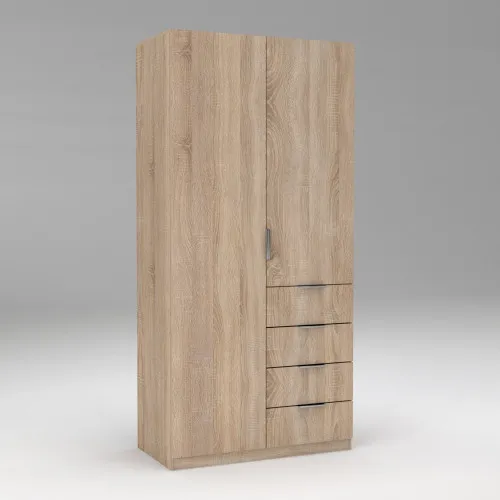 Шкаф Кристалл 1, Дуб Сонома, 1000х520х2100