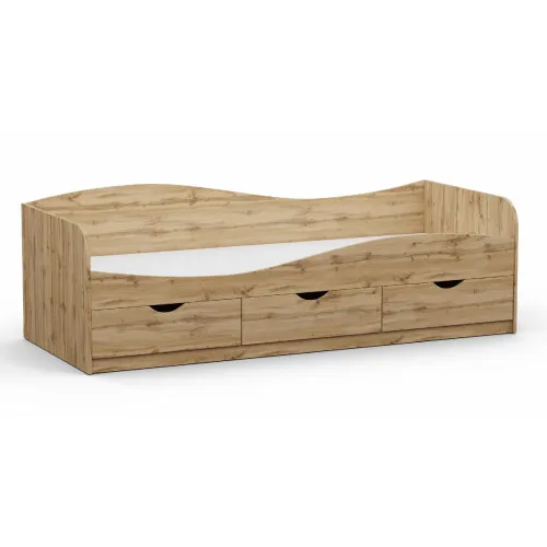 Кровать односпальная L-9, Дуб Аппалачи, 2030х834х656