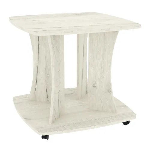 Стіл журнальний Квант, Дуб Крафт Білий, 650/650/550