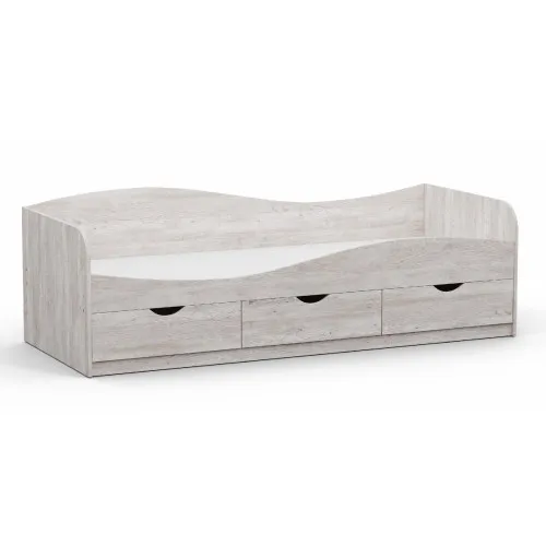 Кровать односпальная L-9, Самоа Дымчатый, 2030х834х656