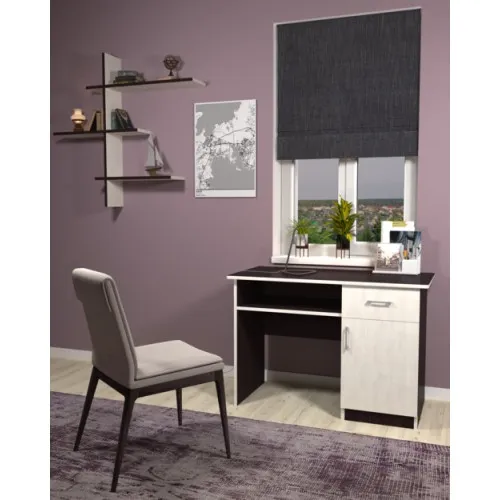 Стол письменный СП-1 №10, Венге Магия+Дуб Шамони Светлый, 1100/550/760