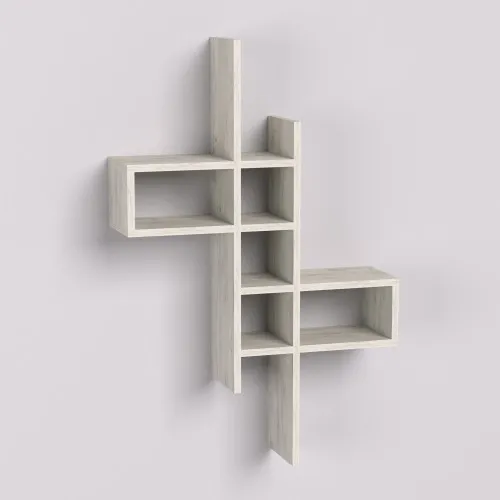 Полка навесная П-2, Дуб Крафт Белый, 630/180/960