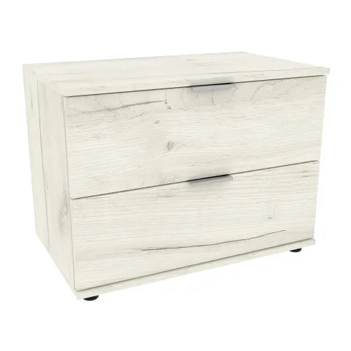 Тумба-комод в гостиную К-12, Дуб Крафт Белый, 700/425/530