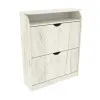 Тумба для обуви №1, Дуб Крафт Белый, 800/250/1000