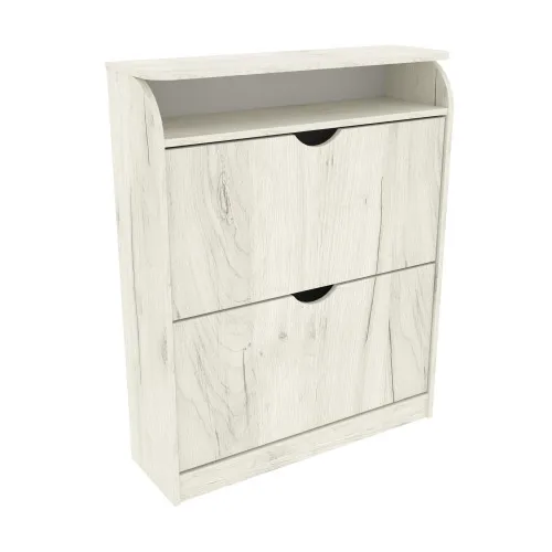 Тумба для обуви №1, Дуб Крафт Белый, 800/250/1000