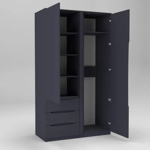 Шкаф Дельта 1, Антрацит, 1200х550х2100