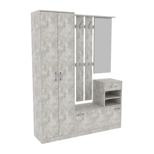 Прихожая Соло-3, Бетон, 1600/400/2100