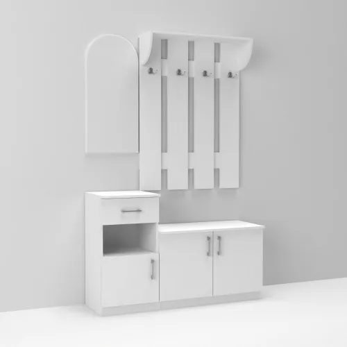 Прихожая Алиса, Белый, 1200/400/1880