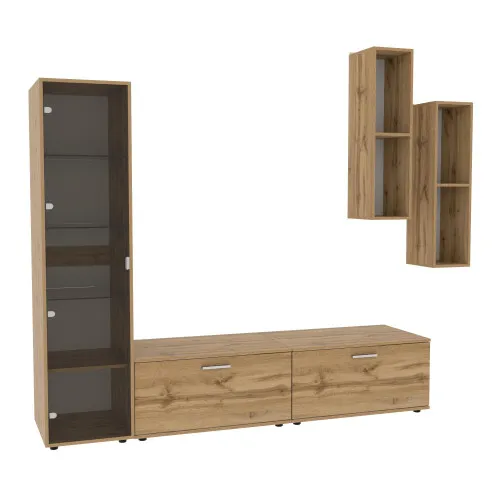 Стенка в гостиную Hugo-2, Дуб Аппалачи, 2060х520х1700