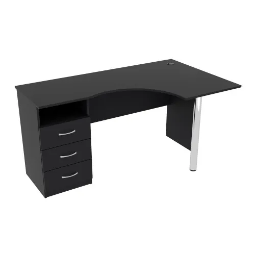 Стол угловой ОСК-2, Антрацит, 1500/900/760