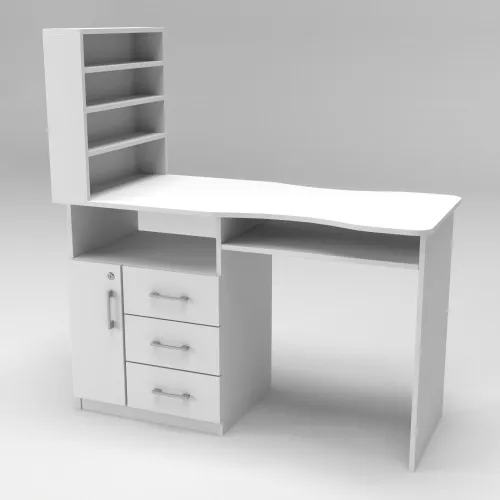 Стол маникюрный СМ-1, Белый, 1230/550/1264