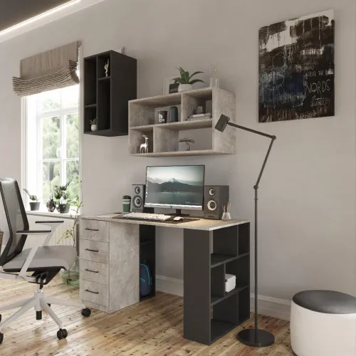 Полка навесная Т-11, Самоа Дымчатый, 400/300/760