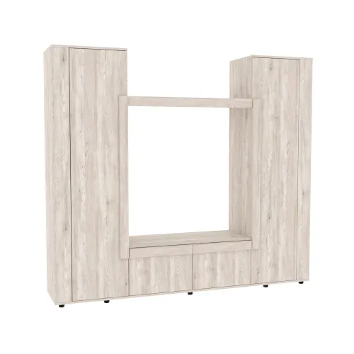 Стенка в гостиную под ТВ Эхо-4, Самоа Дымчатый, 2160х420х1850