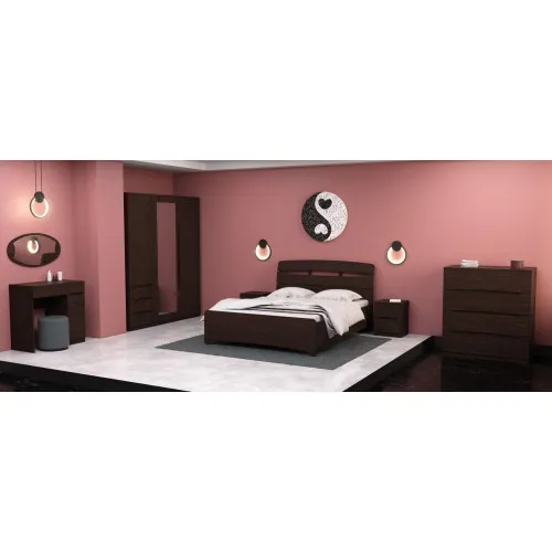 Кровать Дельта двуспальная, Венге Магия, 2132х1650х1070