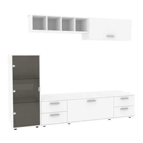 Стенка в гостиную Hugo-3, Белый, 2060х520х1700