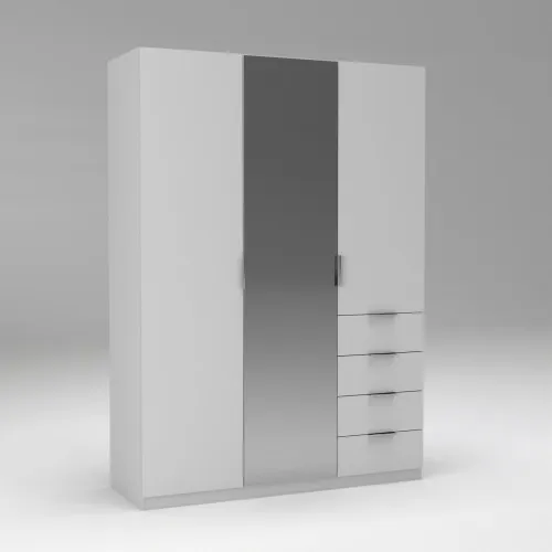Шкаф Кристалл 2, Белый, 1500х520х2100