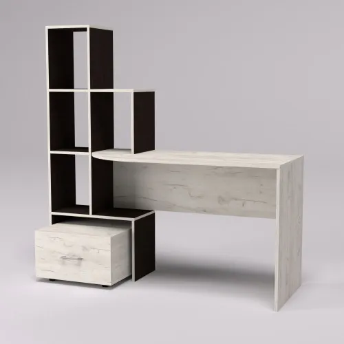 Стол письменный СП-1 №2, Дуб Крафт Белый/Венге Магия, 1500/550/1500Дуб