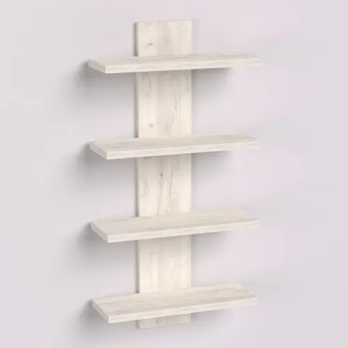 Полка навесная ПН-5, Дуб Крафт Белый, 350/140/700