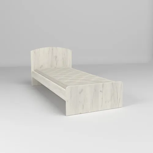 Кровать односпальная L-1, Дуб Крафт Белый, 1930х900х800