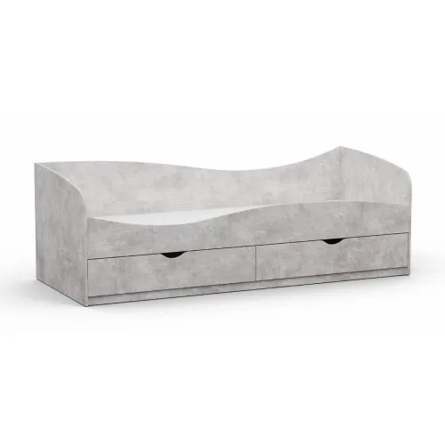 Кровать односпальная L-7, Бетон, 2030х834х680