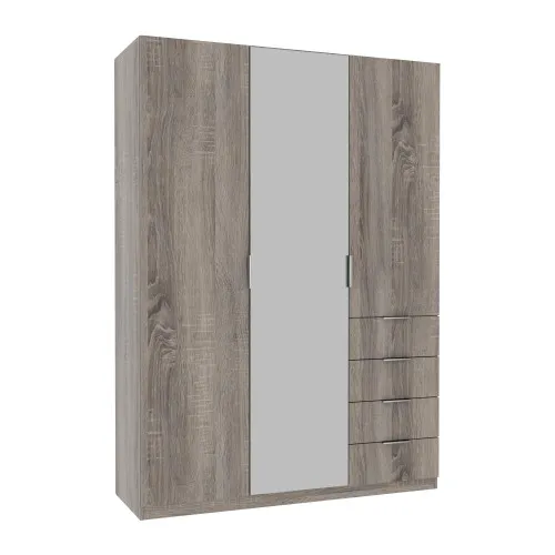 Шкаф Кристалл 2, Дуб Сонома Трюфель, 1500х520х2100