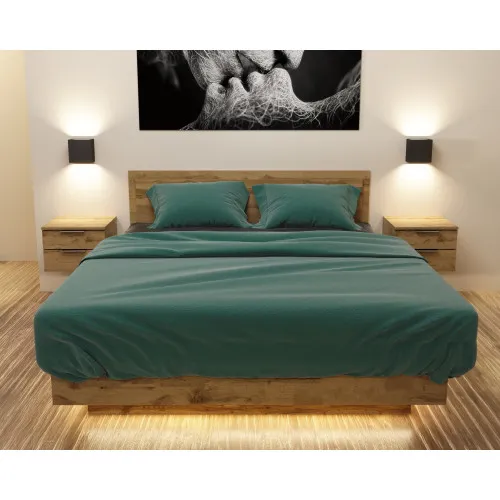 Кровать Кристалл №2 двуспальная, Дуб Аппалачи, 2035х1432х850