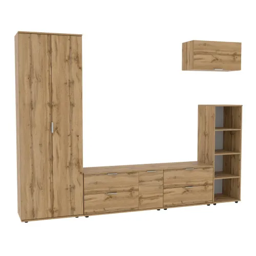 Стенка в гостиную Ketrin-3, Дуб Аппалачи, 2820х425х2100