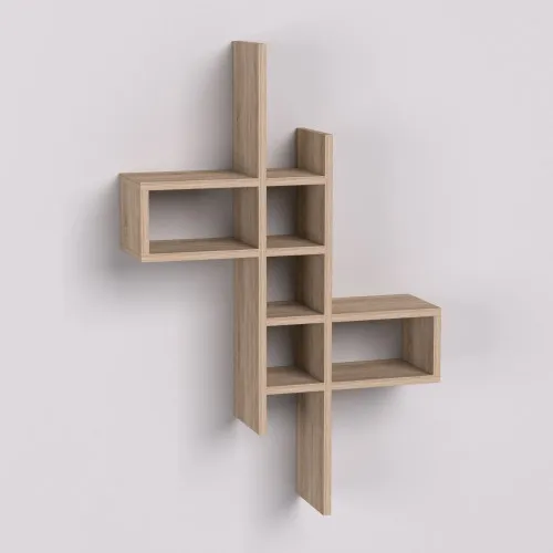 Полка навесная П-2, Дуб Сонома, 630/180/960