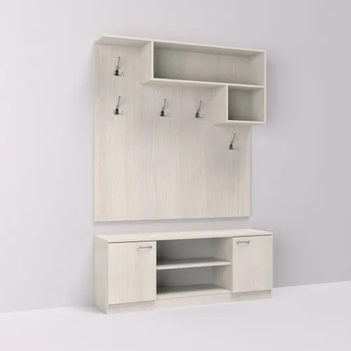 Прихожая ГКШ-10, Дуб Шамони Светлый, 1300/350/1900