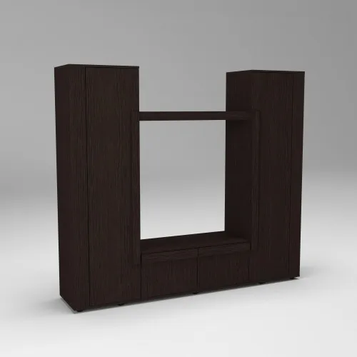 Стенка в гостиную под ТВ Эхо-4, Венге Магия, 2080х420х1850