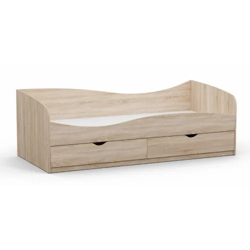 Кровать односпальная L-11, Дуб Сонома, 2030х937х680