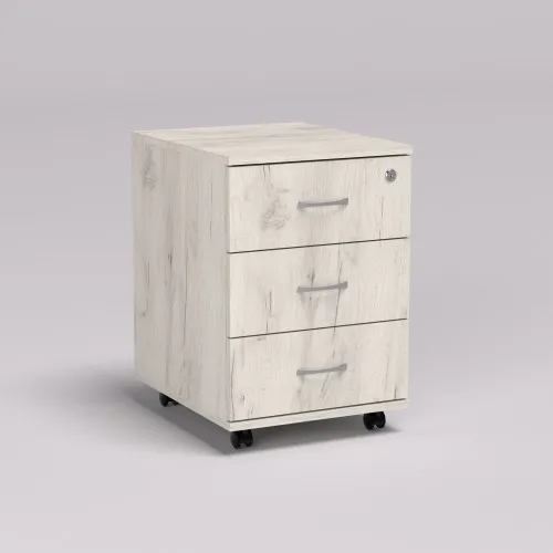 Тумба офисная ТМ-2, Дуб Крафт Белый, 400/480/590