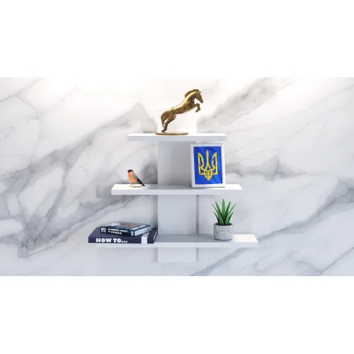 Полка навесная П-1, Белый, 500/140/500