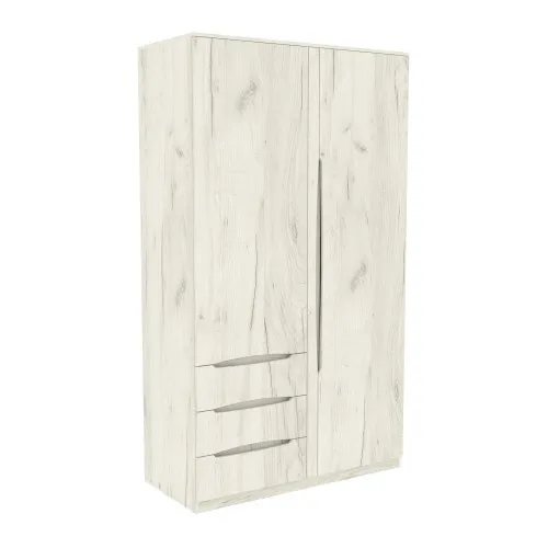 Шкаф Дельта 1, Дуб Крафт Белый, 1200х550х2100
