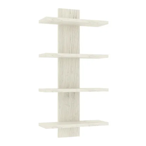 Полка навесная ПН-5, Дуб Крафт Белый, 350/140/700