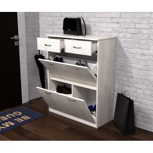 Тумба для обуви №4, Дуб Шамони Светлый, 800/350/1010