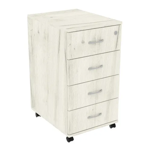 Тумба офисная ТМ-1, Дуб Крафт Белый, 400/520/750