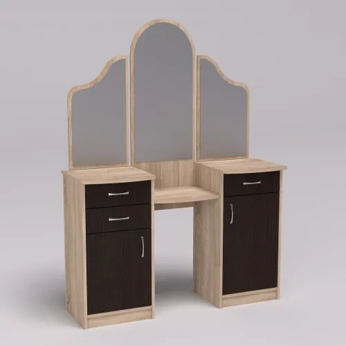 Стол туалетный Трюмо Диана, Дуб Сонома/Венге Магия, 1200/420/1630