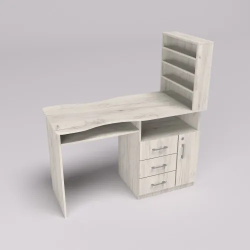 Стіл манікюрний СМ-1, Дуб Крафт Білий, 1230/550/1264