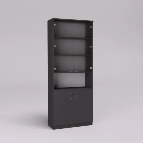 Шкаф офисный ОШС-2, Антрацит, 800/340/2100